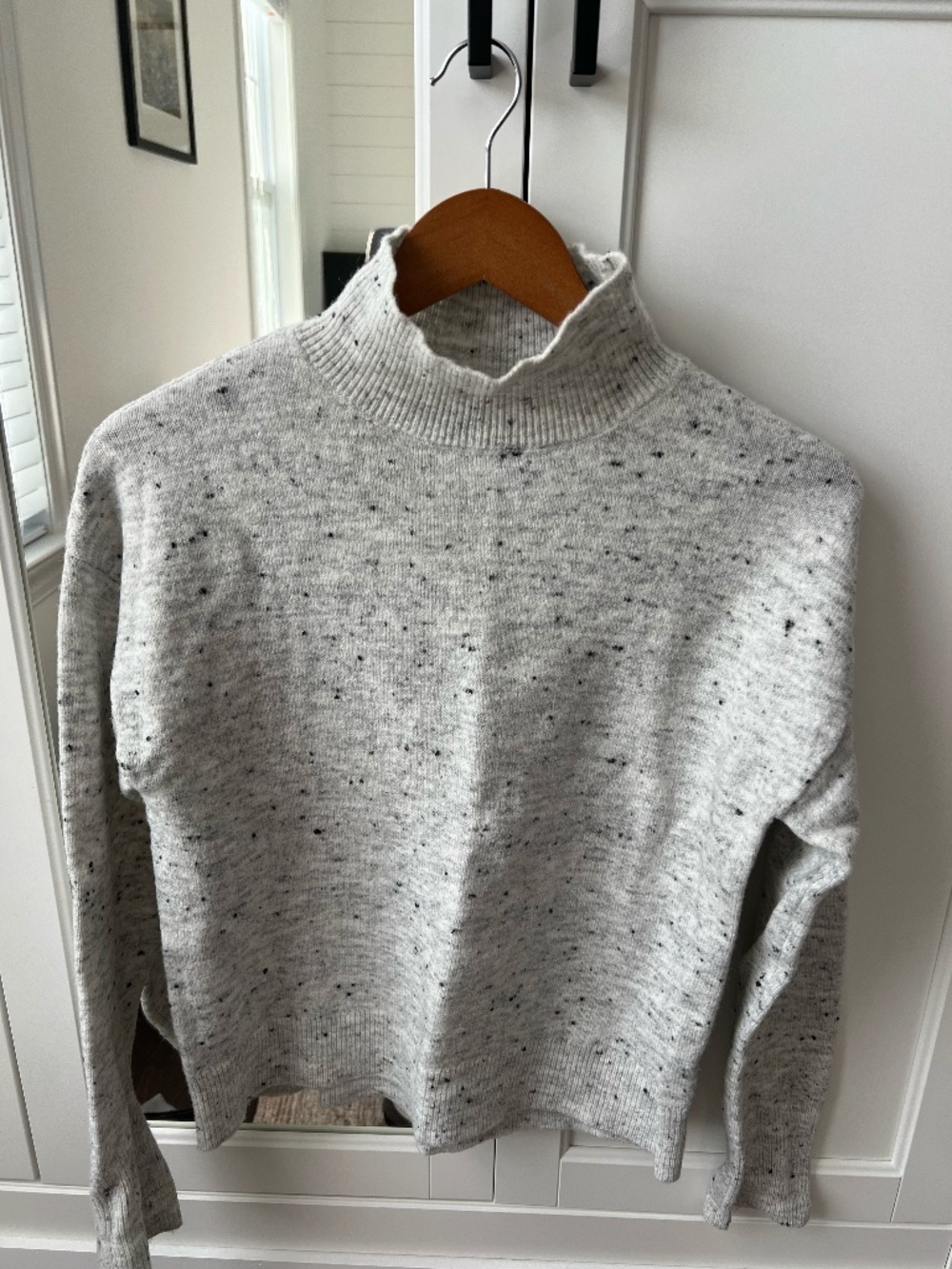 Contemporaine Maison Simons Speckled Grey Mock Neck Sweater XS